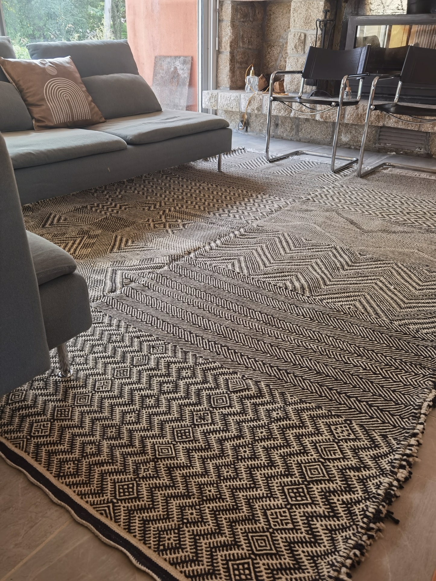 Berber rug Grey Patchwork